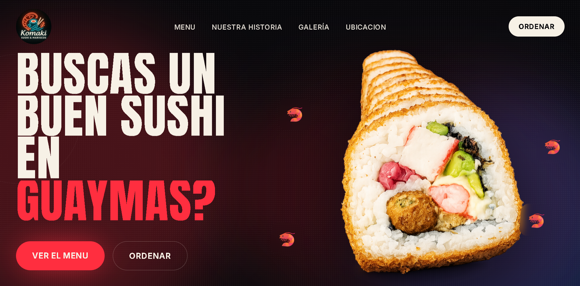 Cover of the Komaki Sushi & Mariscos project